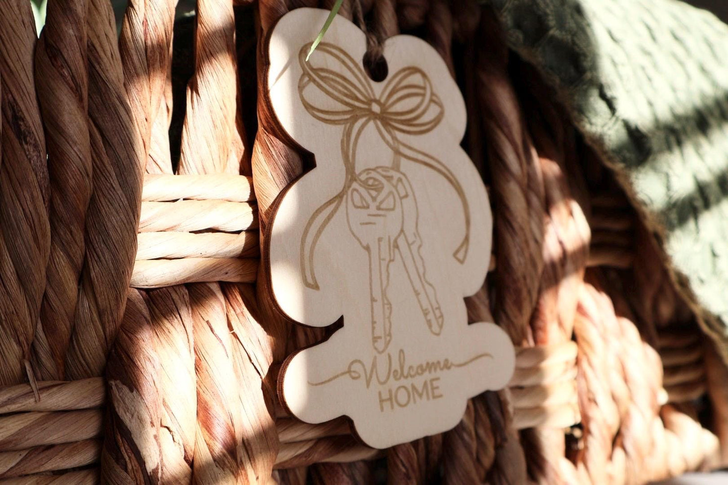 Welcome Home Wooden Gift Tag: Realtor Closing Gift