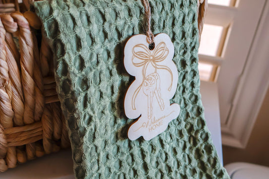 Welcome Home Wooden Gift Tag: Realtor Closing Gift